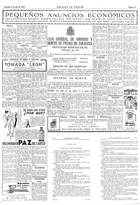 Artículo de periódico del primer plan de expansión