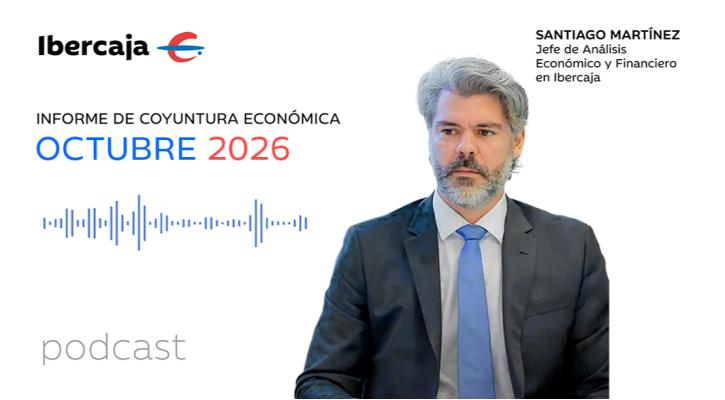 Imagen de Santiago Martínez y línea de audio del podcast de Coyuntura Económica de octubre 2026
